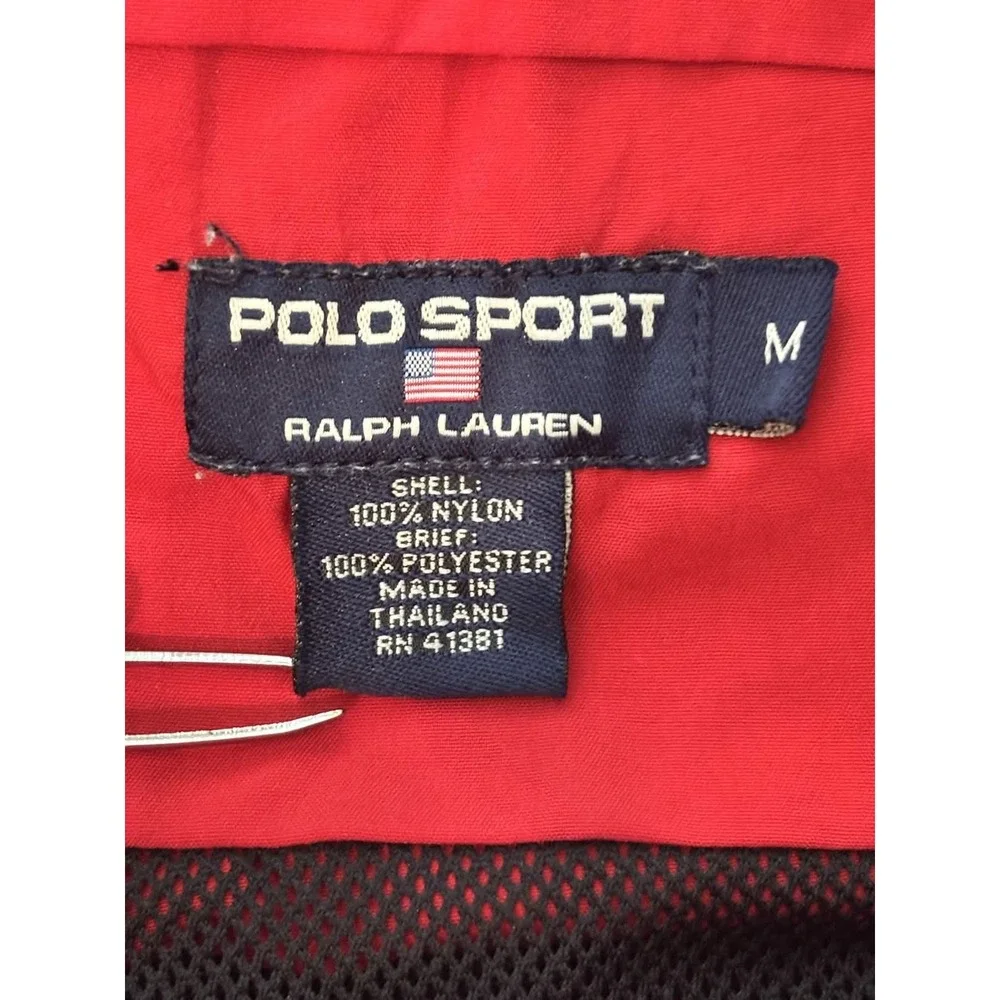 Polo Sport Ralph Lauren Mens M Red Swim Trunks Mesh Lined 7 Inseam
